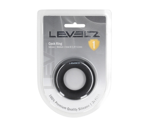 LEVELZ Liquid Silicone Performance Ring M Black - Flexible Comfort Fit