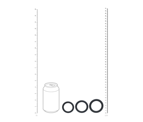 LEVELZ Silicone Ring Set L/XL/XXL Black - 3-Piece Body-Safe Collection