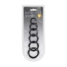 LEVELZ Silicone Ring Set Black 6 Sizes - Flexible System for Comfort