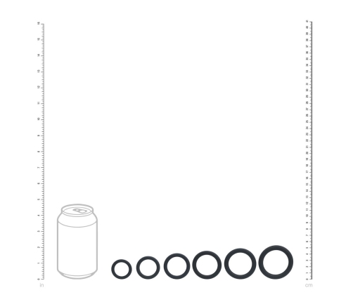 LEVELZ Silicone Ring Set Black 6 Sizes - Flexible System for Comfort