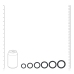 LEVELZ Silicone Ring Set Black 6 Sizes - Flexible System for Comfort
