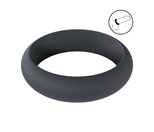 LEVELZ Wide O Silicone Intimate Ring L 42mm Black - Comfort Fit