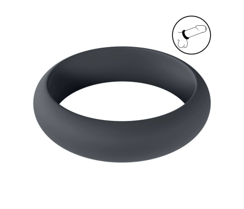 LEVELZ Wide O Silicone Support Ring XL 50mm Black Comfort Fit