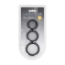 LEVELZ Wide O Silicone Ring Set S/M/L Black - 3-Piece Anatomical Kit