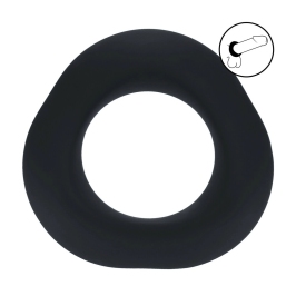 LEVELZ Ergo Black Silicone Comfort Ring - Flexible Body-Safe Design