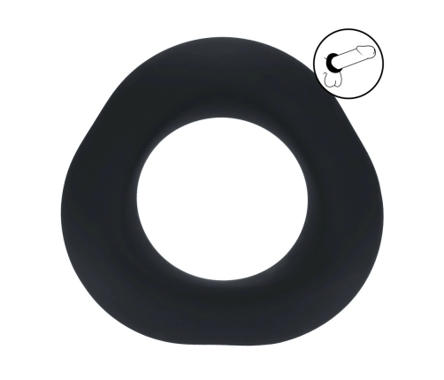LEVELZ Ergo Black Silicone Comfort Ring - Flexible Body-Safe Design