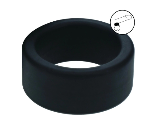 LEVELZ Silicone Ball Strap S 34mm Black - Anatomically Shaped Ring