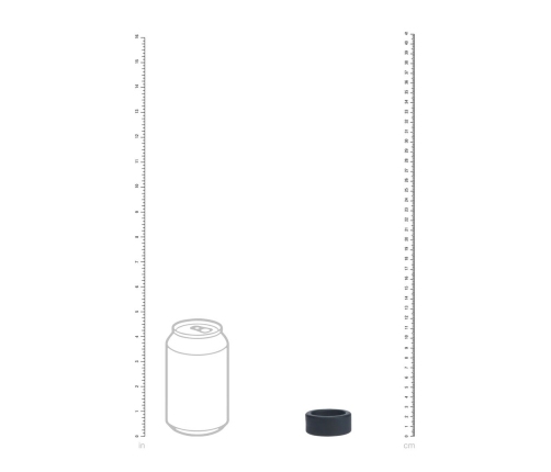 LEVELZ Silicone Ball Strap S 34mm Black - Anatomically Shaped Ring