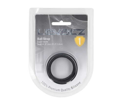 LEVELZ Silicone Ball Strap S 34mm Black - Anatomically Shaped Ring