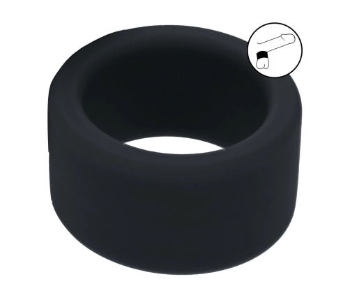 LEVELZ Liquid Silicone Testicle Strap M 34mm Black - Adjustable Comfort