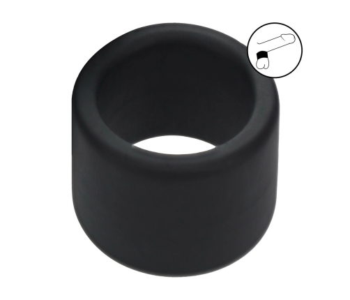 LEVELZ Liquid Silicone Ball Strap L 34mm Black - Anatomical Silicone Ring