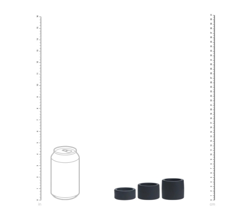 LEVELZ Liquid Silicone Ball Strap Set S/M/L Black - Flexible Anatomic Design