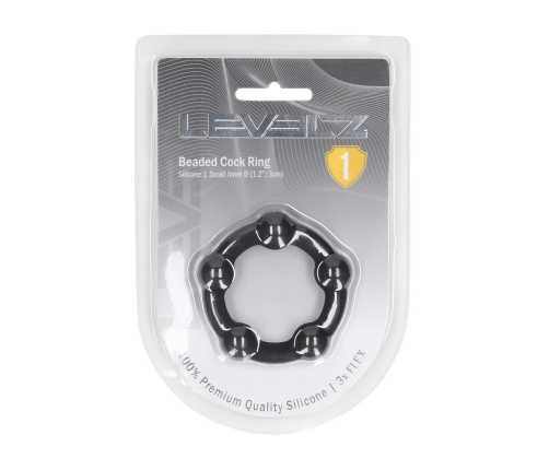 LEVELZ Silicone Performance Ring S 30mm Black - Beaded Comfort Design