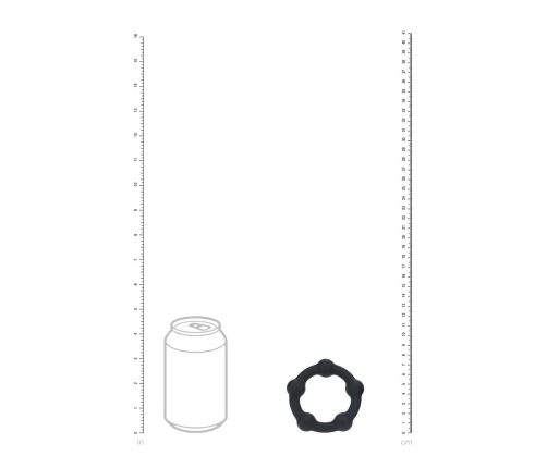 LEVELZ Silicone Support Ring L 45mm - Black, Beaded, Anatomical Design