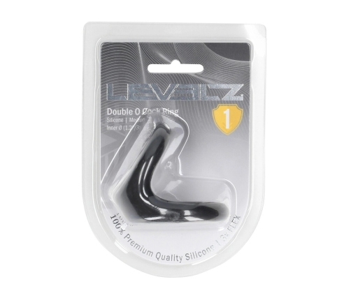 LEVELZ Double O Silicone Dual-Loop Ring M Black - Advanced Support System