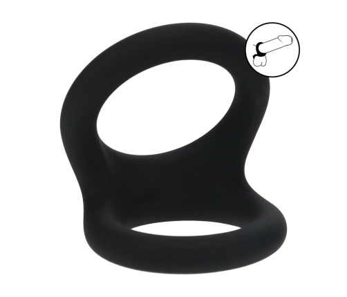 LEVELZ Double O Silicone Dual Ring L Black - Anatomical Support System