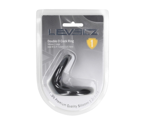 LEVELZ Double O Silicone Dual Ring L Black - Anatomical Support System