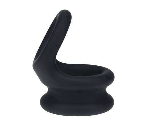 LEVELZ Wide Double O Silicone Dual-Loop Ring M Black - Enhanced Support