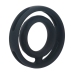 LEVELZ Dual Silicone Performance Ring Black - Grooved Anatomical Design