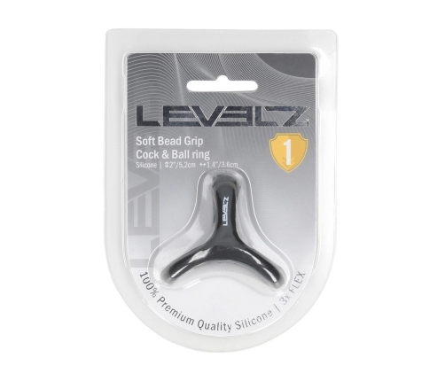 Levelz Tri-O Black Silicone Triple Support Ring Ergonomic Design