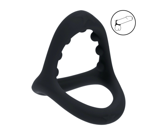 Levelz Tri-O Black Silicone Triple Support Ring Ergonomic Design