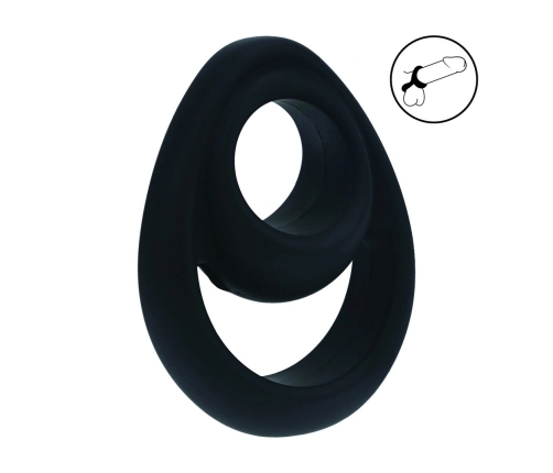 LEVELZ Double Ergo Silicone Support Ring Black - Dual Anatomic System