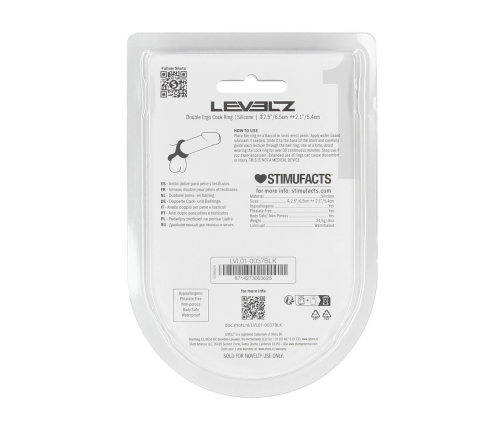 LEVELZ Double Ergo Silicone Support Ring Black - Dual Anatomic System