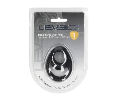 LEVELZ Double Ergo Silicone Support Ring Black - Dual Anatomic System
