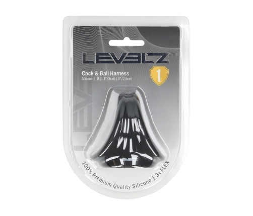 LEVELZ Silicone Dual Support Harness Black - Enhanced Stability System