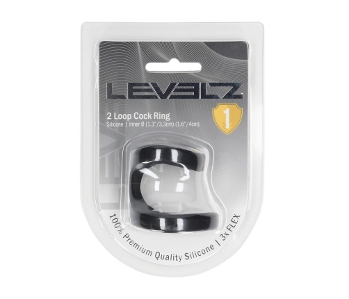 LEVELZ Dual Loop Silicone Support Ring Black - Adjustable System