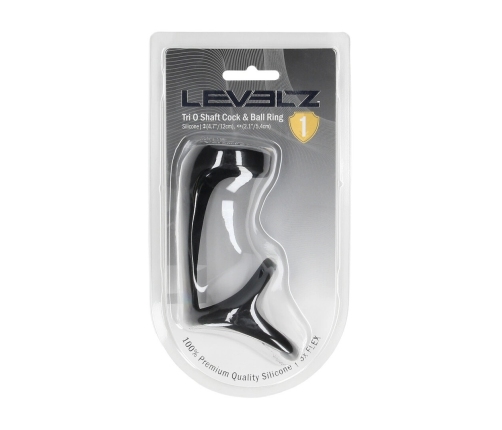 LEVELZ Tri-O Silicone Support Ring Set - Black, Anatomical Design