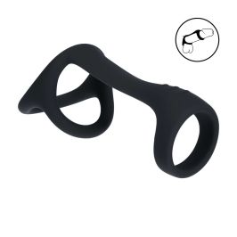 LEVELZ Tri-O Silicone Support Ring Set - Black, Anatomical Design