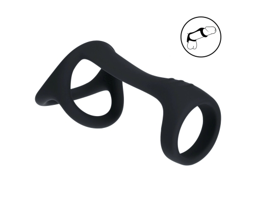 LEVELZ Tri-O Silicone Support Ring Set - Black, Anatomical Design