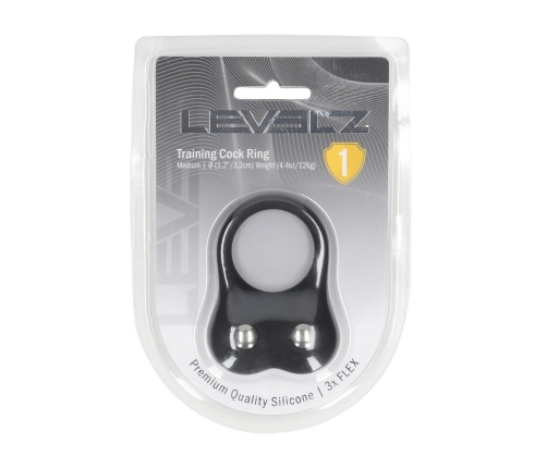 LEVELZ Silicone Training Ring M Black - Weighted Intimate Fitness System