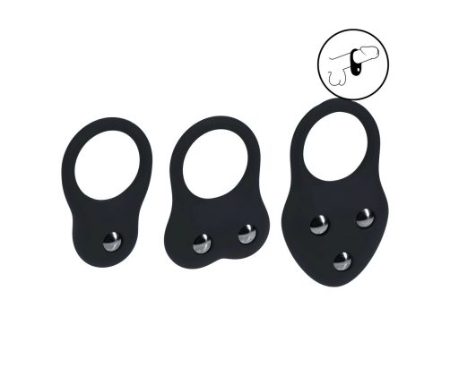 LEVELZ Silicone Weighted Ring Set S/M/L Black - Advanced Training System