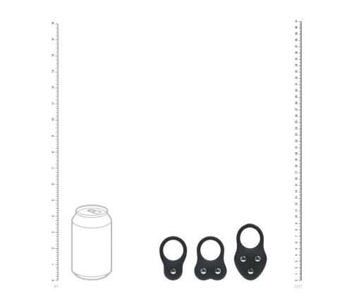 LEVELZ Silicone Weighted Ring Set S/M/L Black - Advanced Training System