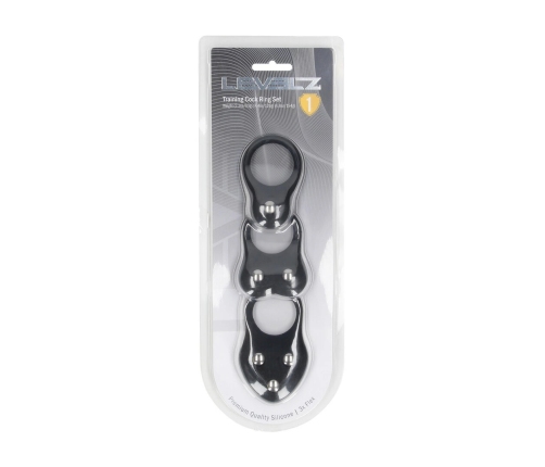 LEVELZ Silicone Weighted Ring Set S/M/L Black - Advanced Training System