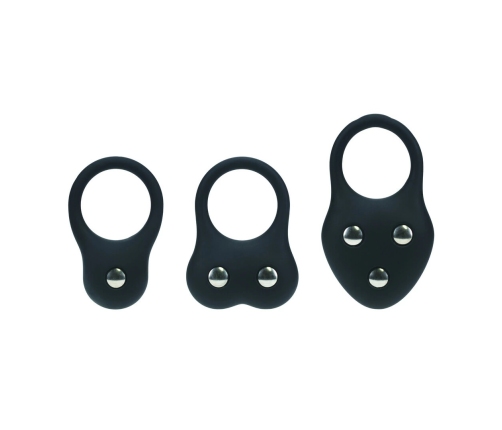 LEVELZ Silicone Weighted Ring Set S/M/L Black - Advanced Training System