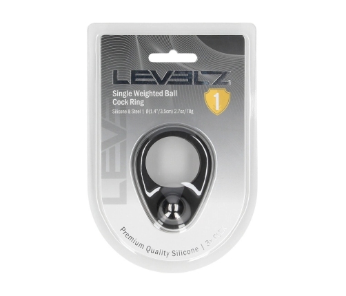 LEVELZ Liquid Silicone Weighted Intimate Ring Black - Anatomical Design