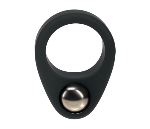 LEVELZ Liquid Silicone Weighted Intimate Ring Black - Anatomical Design