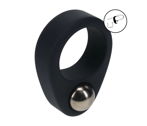 LEVELZ Liquid Silicone Weighted Intimate Ring Black - Anatomical Design