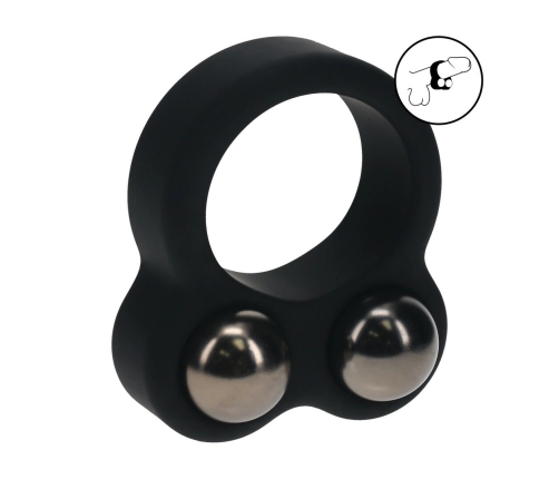 Levelz Liquid Silicone Double Weighted Ring System Black