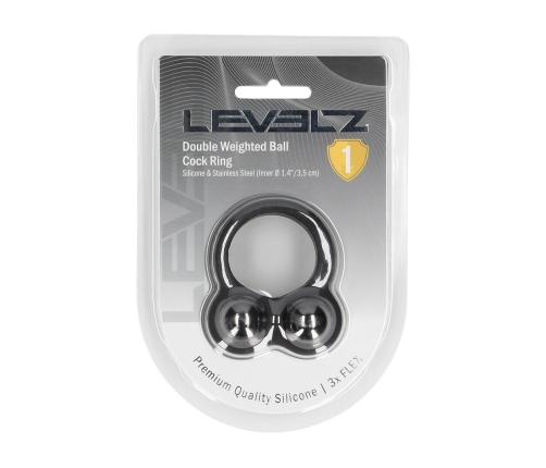 Levelz Liquid Silicone Double Weighted Ring System Black
