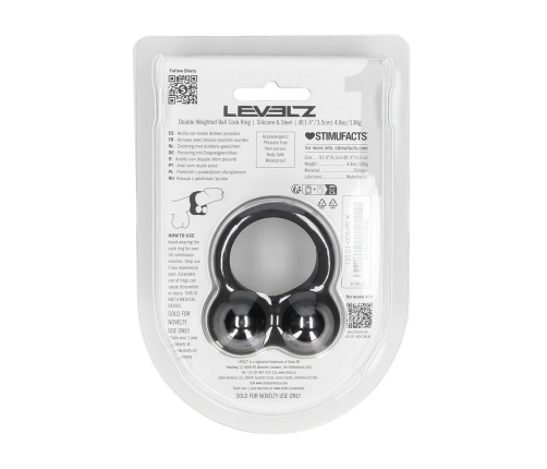 Levelz Liquid Silicone Double Weighted Ring System Black