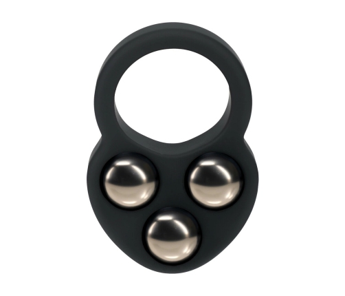 LEVELZ Liquid Silicone Triple Weighted Ball Ring Black - Adjustable Support System