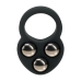 LEVELZ Liquid Silicone Triple Weighted Ball Ring Black - Adjustable Support System