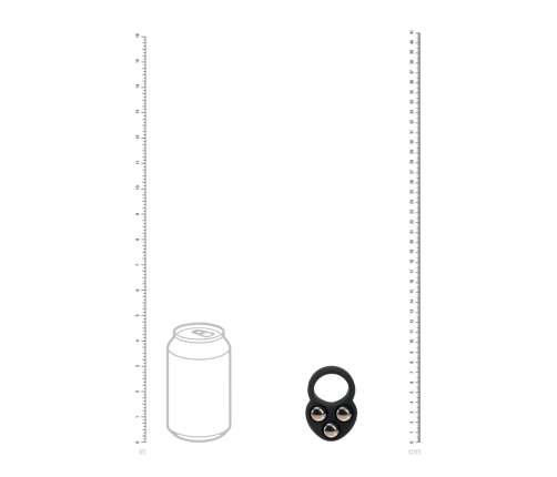LEVELZ Liquid Silicone Triple Weighted Ball Ring Black - Adjustable Support System