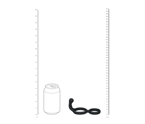 LEVELZ Silicone Dual Performance Ring with Anal Attachment Black