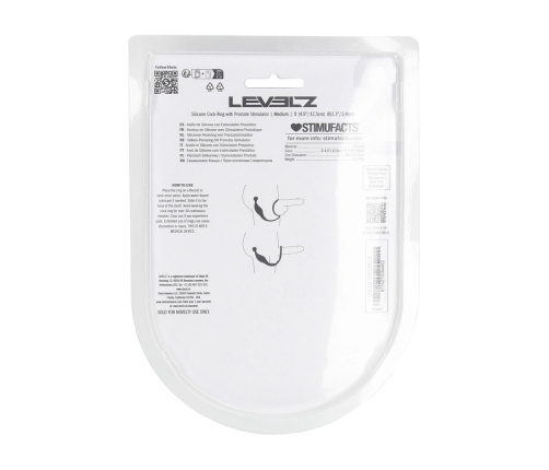 Satisfyer LEVELZ Silicone Support Ring & Prostate Massager M Black