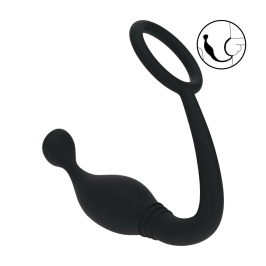 LEVELZ Silicone Support Ring & Prostate Massager L Black